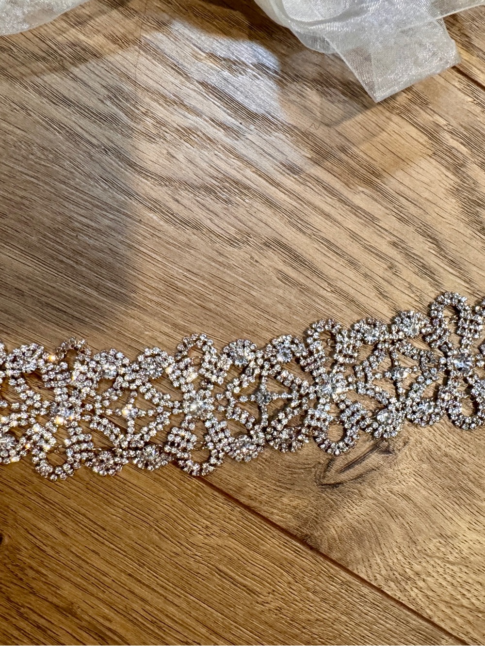 Rose Gold Crystal Bridal Sash Belt | Wedding Dress Band | Size 6-20 - Picture 5 of 6